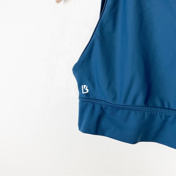 BuffBunny Viva La Vibe Mesh Medium High Impact Sports Bra Top in Cerulean Teal - Picture 7 of 9